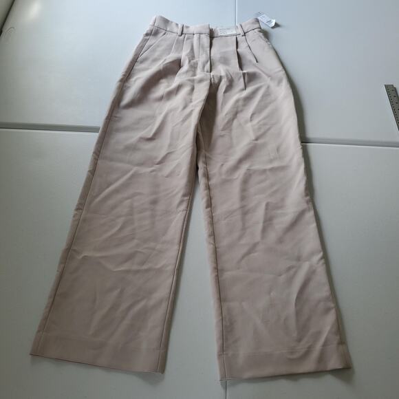 Abercrombie & Fitch Pants Womens 8 29 Beige Ultra High Rise Wide Leg Pleated - Picture 1 of 12